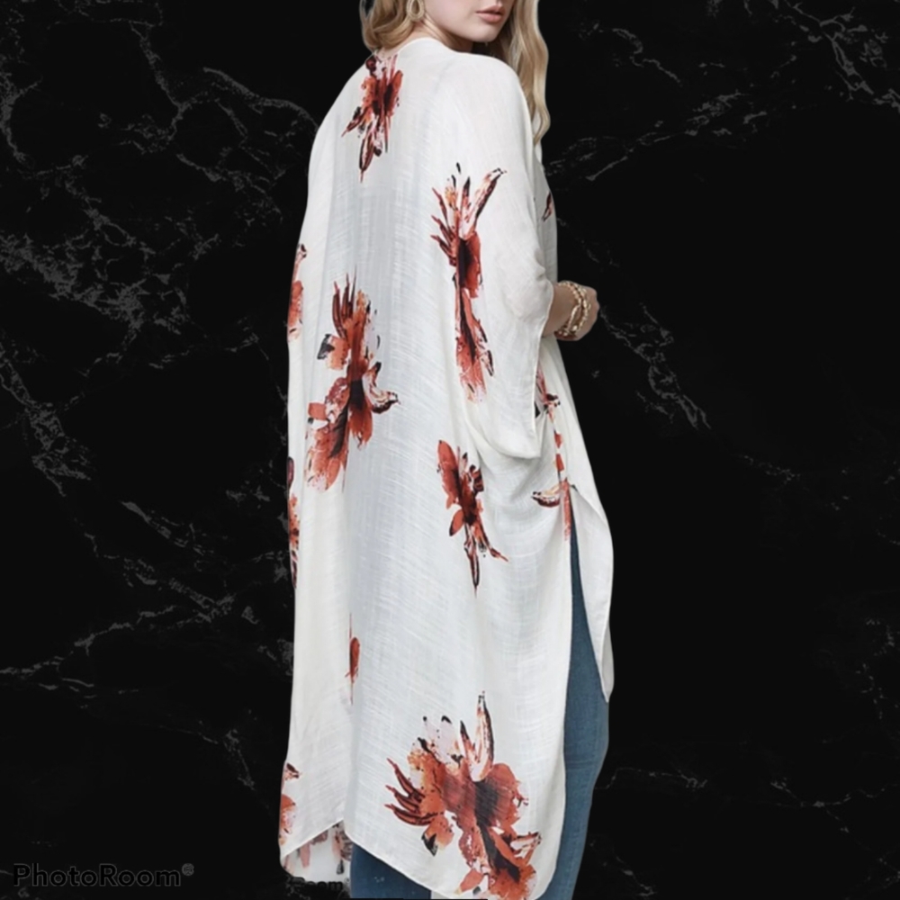 🆕️ Floral Print Kimono Cover Up - Picture 16 of 16